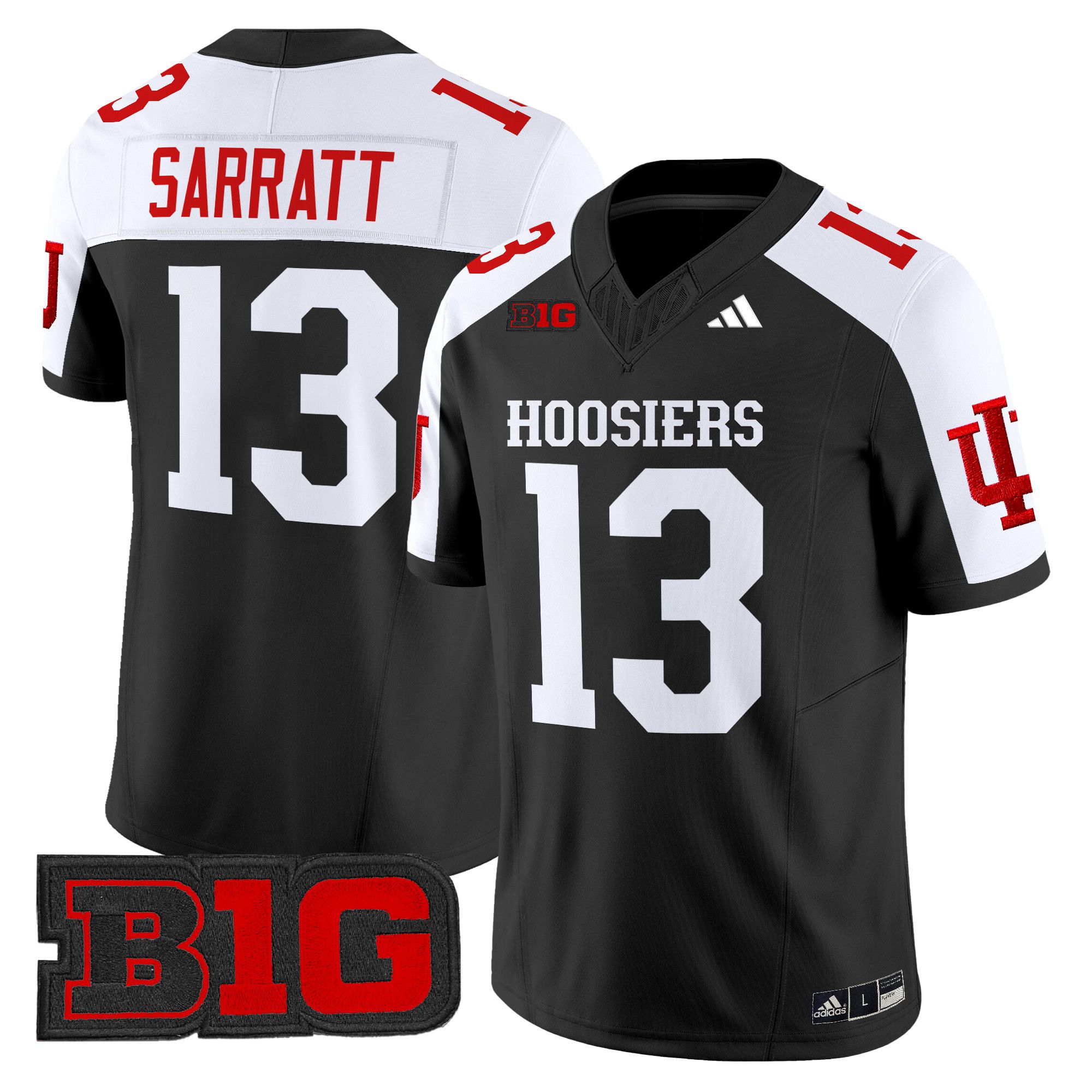 Men Indiana Hoosiers #13 Sarratt Black 2024 Vapor Limited NCAA Jersey->customized ncaa jersey->Custom Jersey